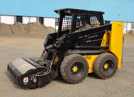 skid steer vibrating roller compactor attachment